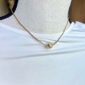 Gold tone necklace 14 3/4”